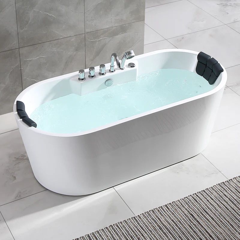 Freestading massage tub