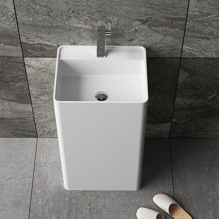 Modern five star hotel bathroom cast stone wash basin  