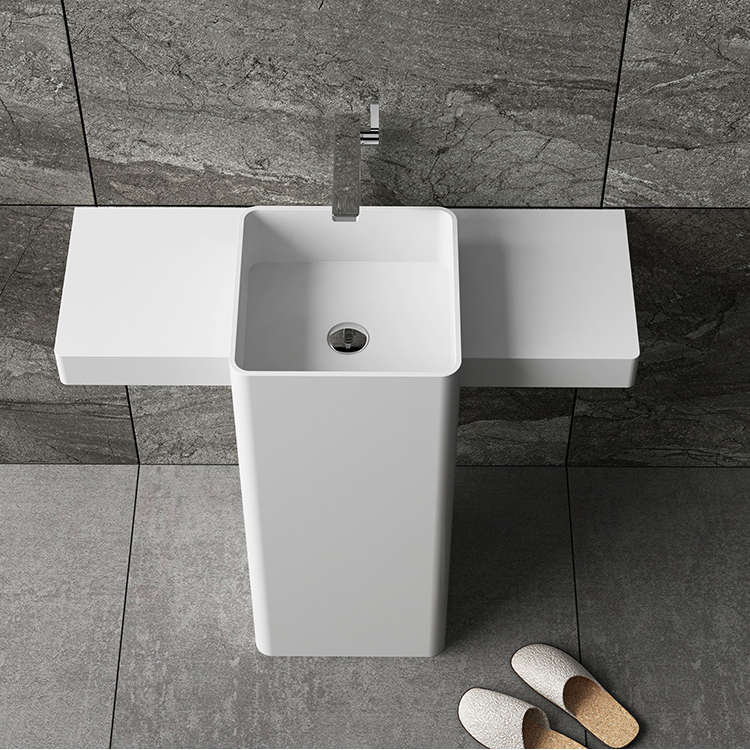 Modern hotel bathrooms  solid surface wash basin 