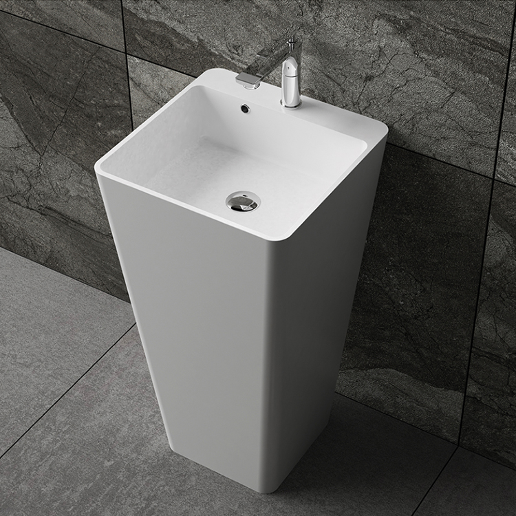  Luxury bathroom sink solid surface floor standing sink