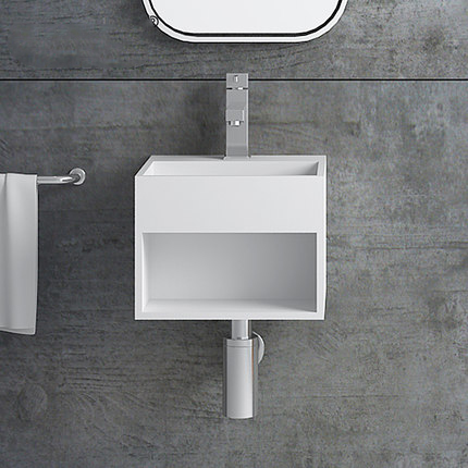 Solid surface small wall hung wall mounted wash basin