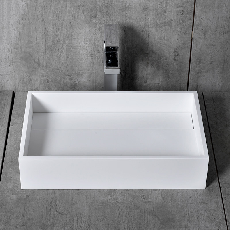 Resin stone basin solid surface bathroom above counter wash basin 