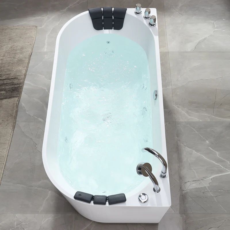 Whirlpool Acrylic Freestanding Alcove Hydromassage Bathtub